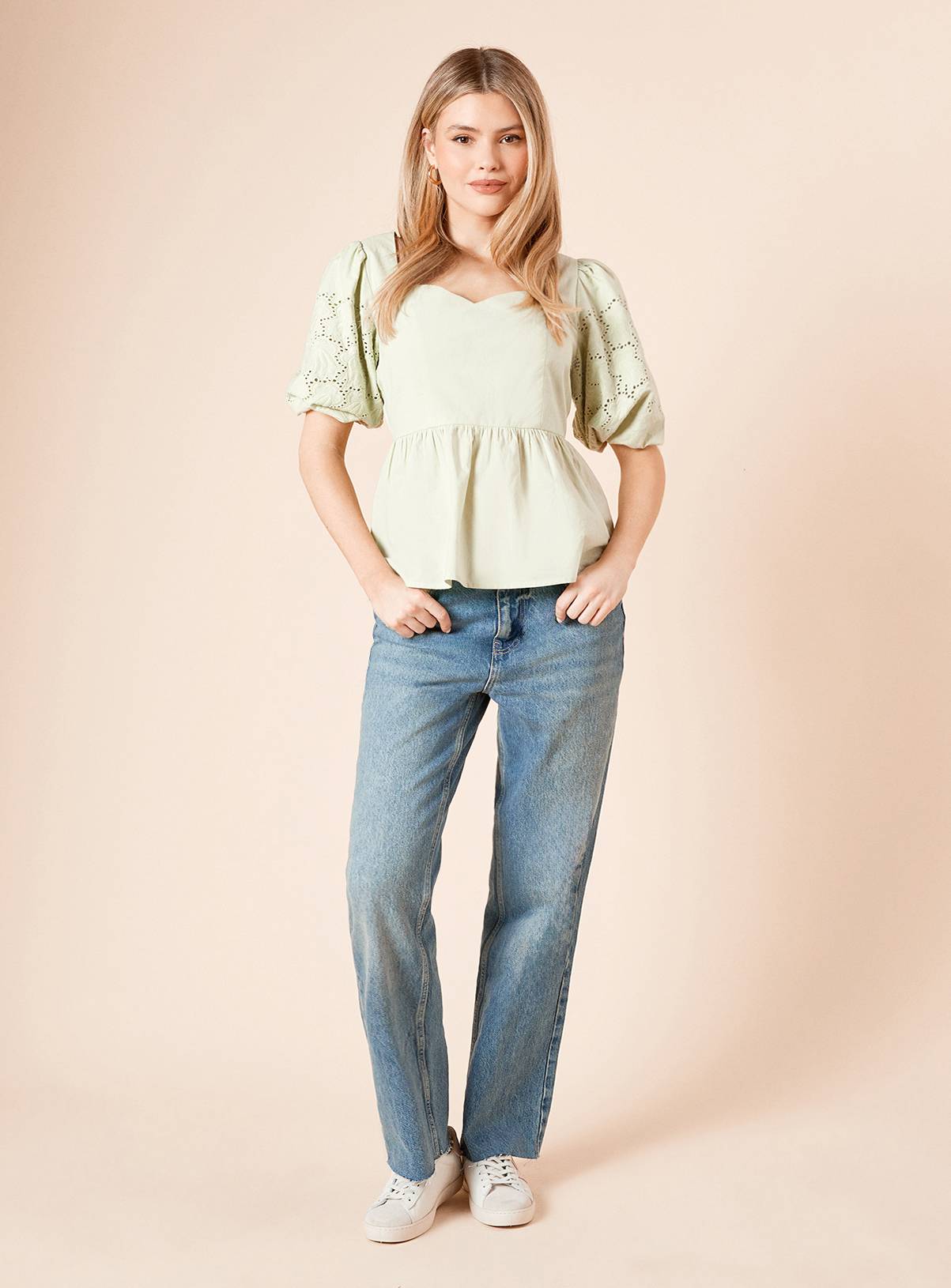 DOROTHY PERKINS Cutwork Sleeve Poplin Blouse 10 - Image 3